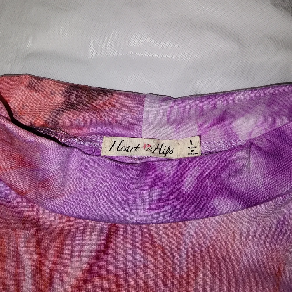 NWT Dolls Kill Pink Marbled Tye Dye Long Sleeve Crop Top - Picture 6 of 10